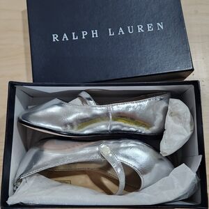 Ralph Lauren Silver Mary Jane Size 7 Toldder